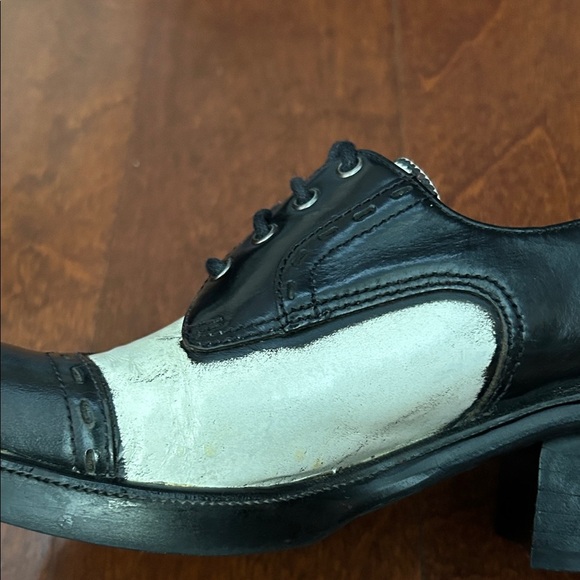 Vintage Wednesday Addams, 90s American Eagle Black and White Oxfords, Size 5.5 - Picture 8 of 16